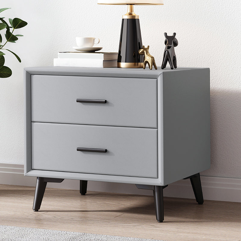 Contemporary Accent Table Nightstand Drawer Storage Nightstand