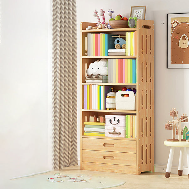 Freestanding Standard Kids Bookcase Nordic Light Wood Standard Bookcase