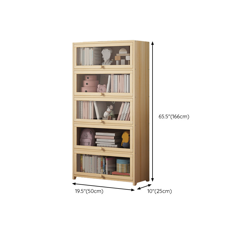 Freestanding Standard Kids Bookcase Nordic Light Wood Standard Bookcase