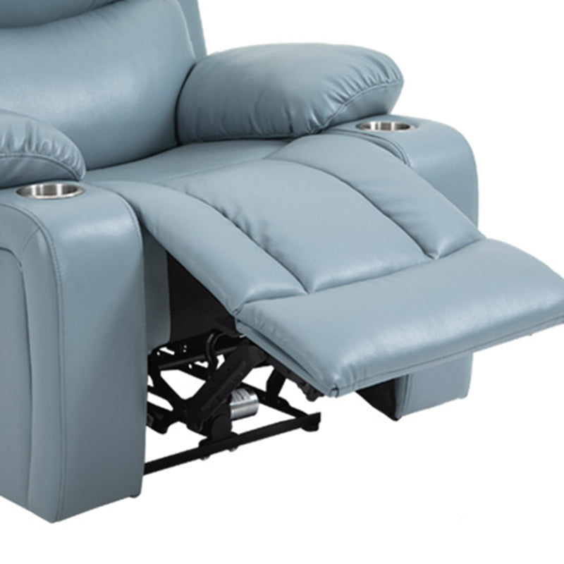 Traditional Home Theater Recliner Chair with Lumbar and Power-Push Botton