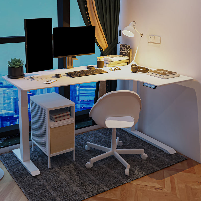 Contemporary Artificial Wood Office Desk L-Shape Writing Desk for Bedroom