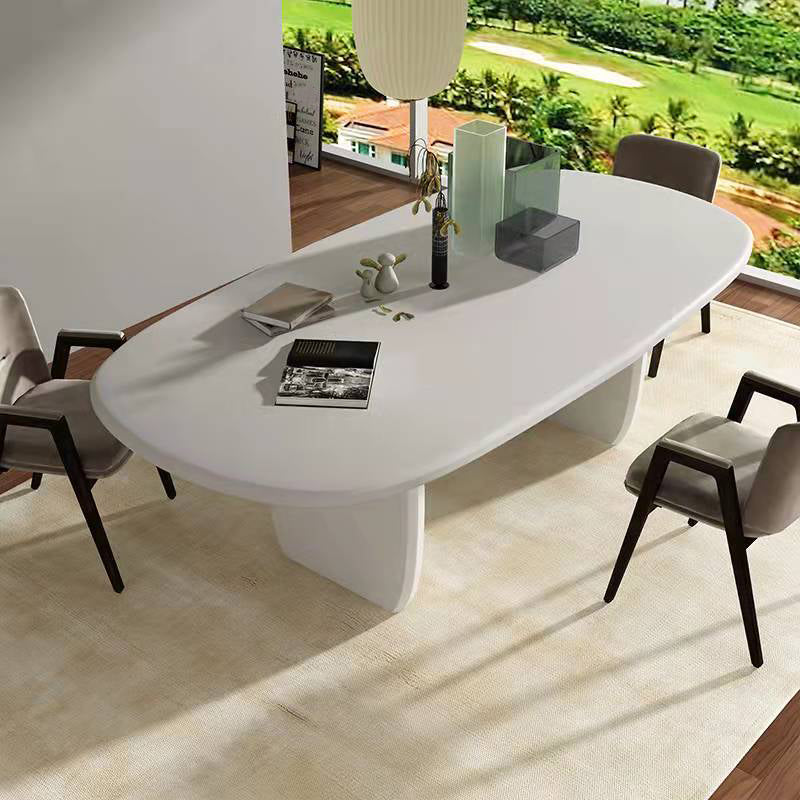 Industrial Solid Wooden Writing Desk Oval Office Desk for Office