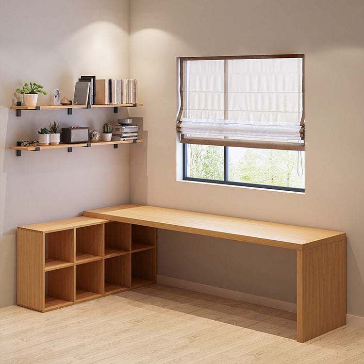 Modern Solid Wood Office Desk L-Shape Writing Desk for Office