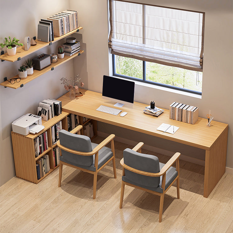 Modern Solid Wood Office Desk L-Shape Writing Desk for Office