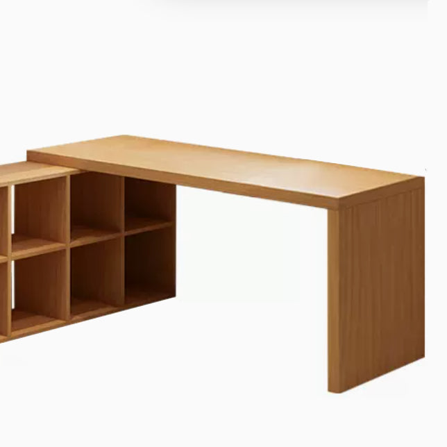 Modern Solid Wood Office Desk L-Shape Writing Desk for Office