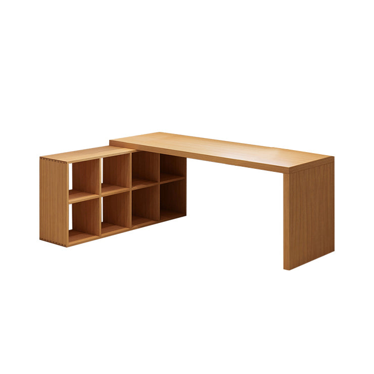 Modern Solid Wood Office Desk L-Shape Writing Desk for Office