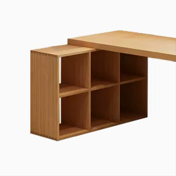 Modern Solid Wood Office Desk L-Shape Writing Desk for Office