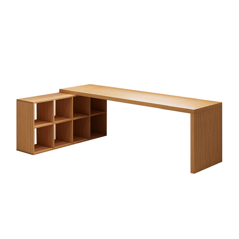 Modern Solid Wood Office Desk L-Shape Writing Desk for Office