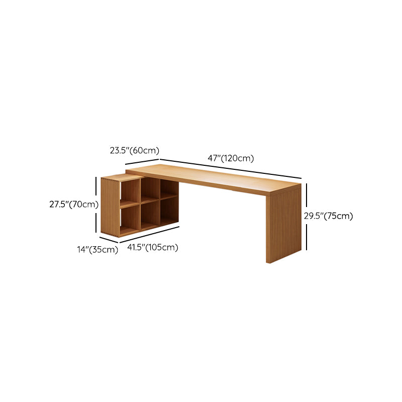 Modern Solid Wood Office Desk L-Shape Writing Desk for Office