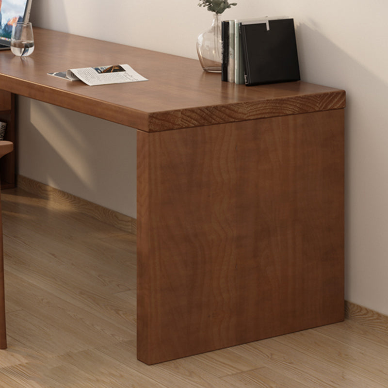 Industrial Solid Wooden Office Desk L-Shape Writing Desk for Bedroom