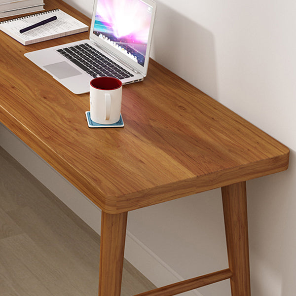 Contemporary Pine Office Desk L-Shape Writing Desk for Bedroom