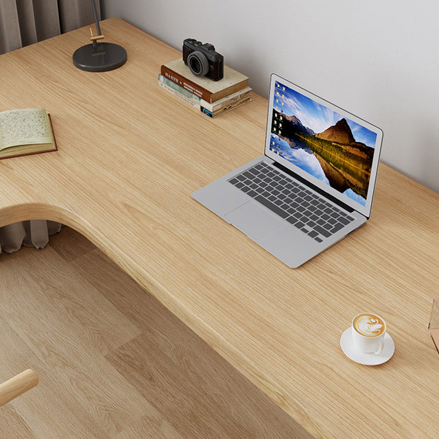 Modern Solid Wood Writing Desk L-Shape Office Desk for Office