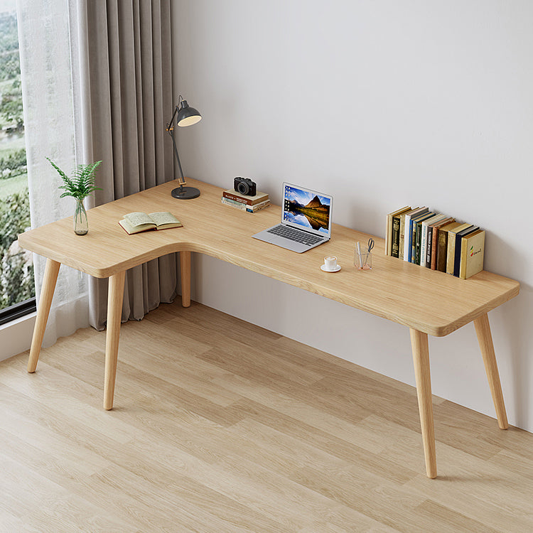 Modern Solid Wood Writing Desk L-Shape Office Desk for Office