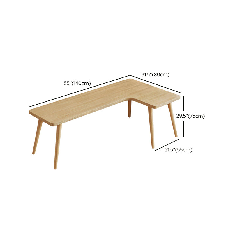 Modern Solid Wood Writing Desk L-Shape Office Desk for Office