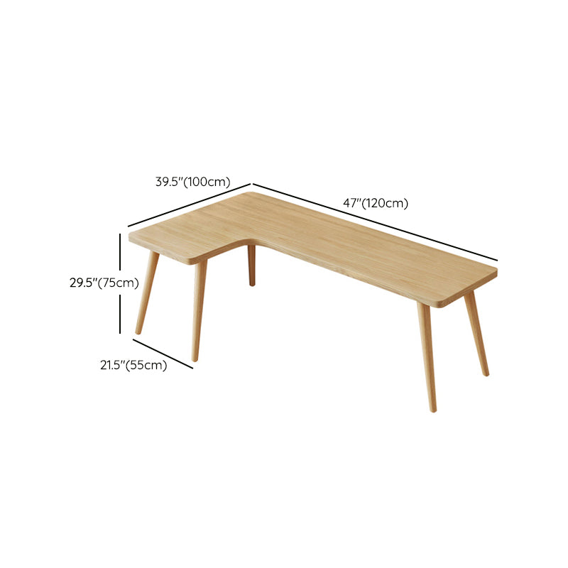 Modern Solid Wood Writing Desk L-Shape Office Desk for Office