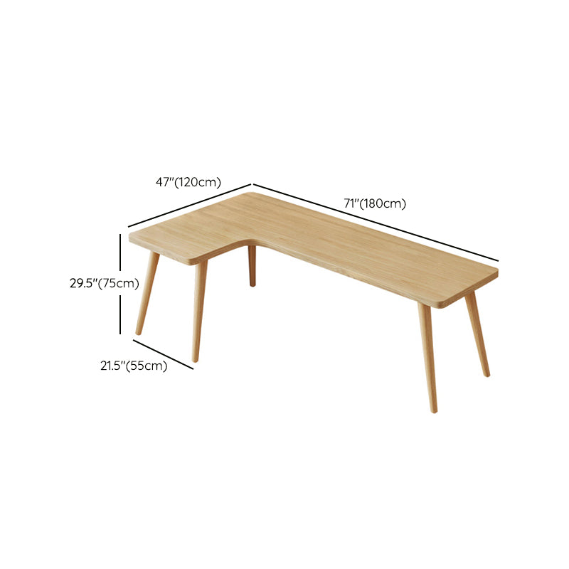 Modern Solid Wood Writing Desk L-Shape Office Desk for Office