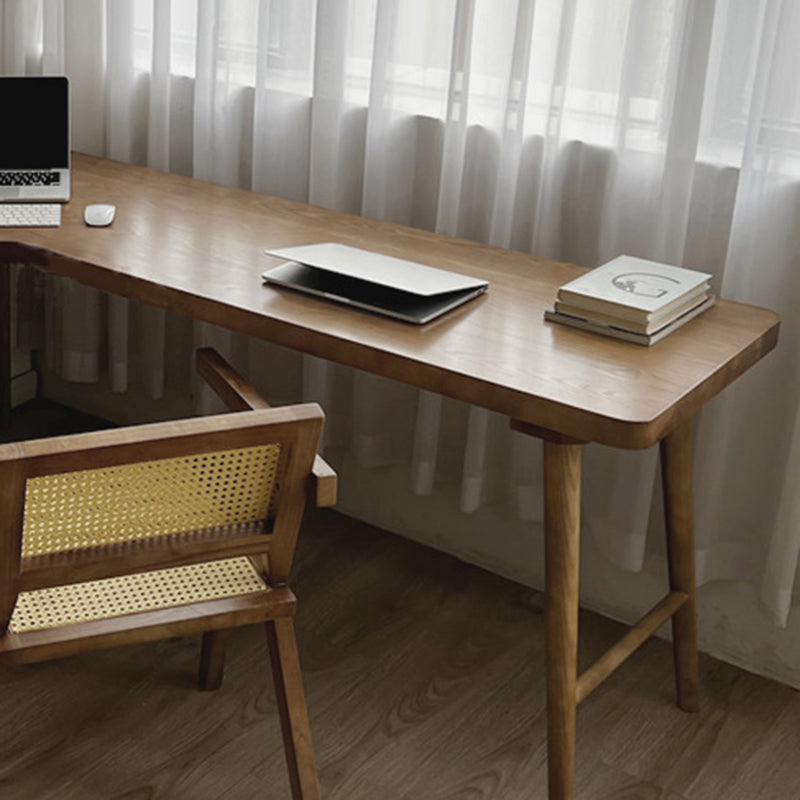 Industrial Solid Wood Office Desk L-Shape Writing Desk for Bedroom