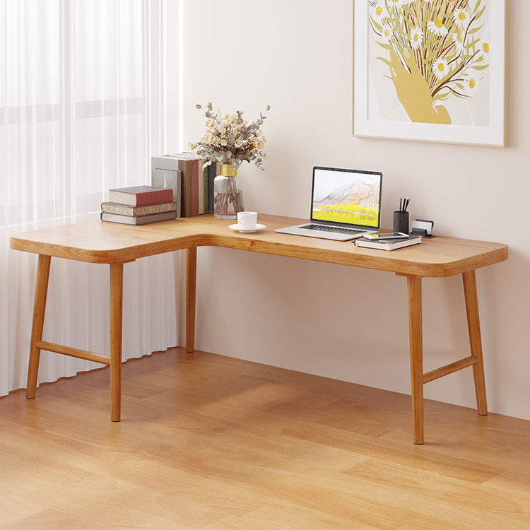 Industrial Solid Wood Writing Desk L-Shape Office Desk for Office