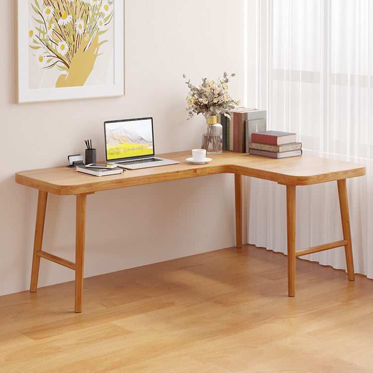 Industrial Solid Wood Writing Desk L-Shape Office Desk for Office