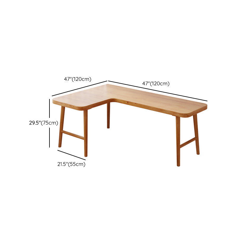 Industrial Solid Wood Writing Desk L-Shape Office Desk for Office