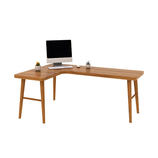 Industrial L-Shape Office Desk Solid Wood Writing Desk for Office