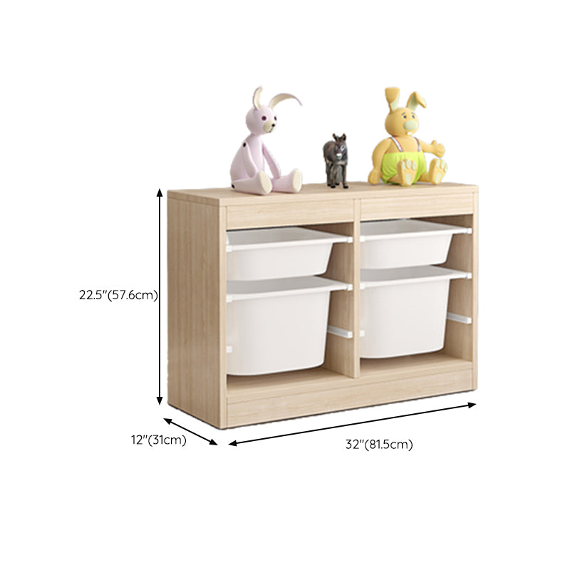 Solid Wood Kids Storage Cubby Nordic Home Freestanding Bookcase