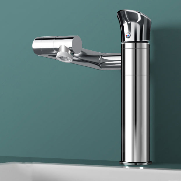 Contemporary Centerset Faucet Lever Handles Single Hole Solid Brass Circular Faucet