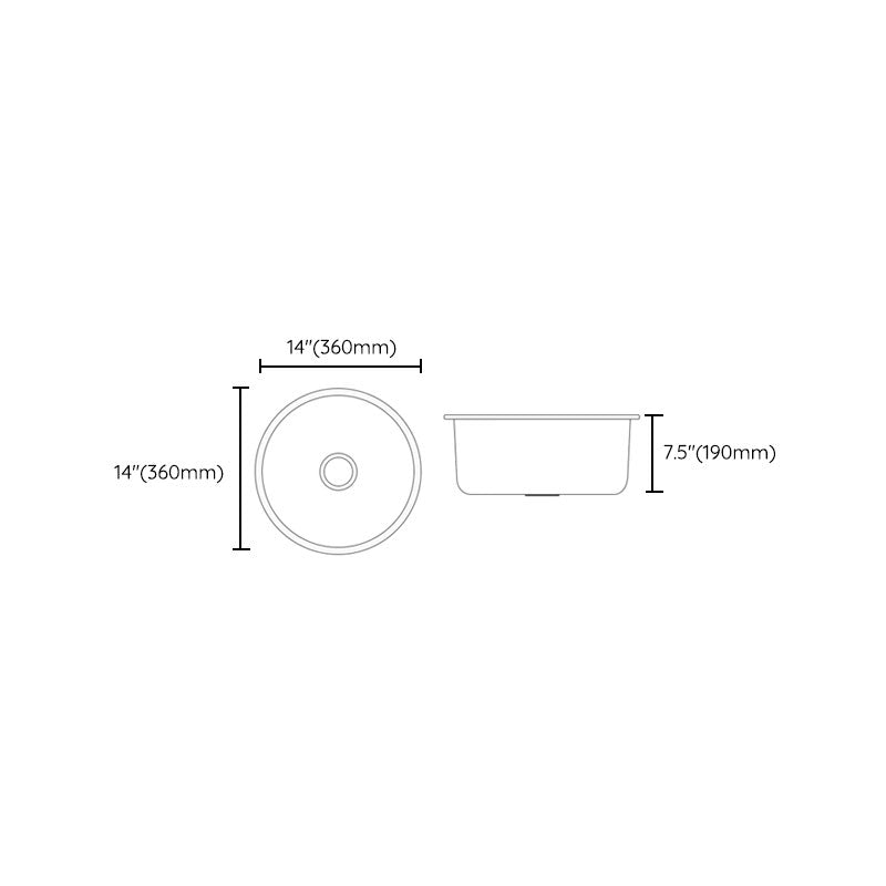 Contemporary Style Kitchen Sink Stainless Steel Kitchen Sink with Single Bowl