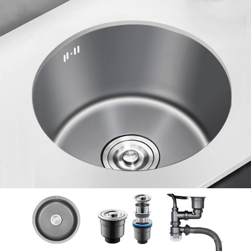 Modern Style Kitchen Sink Stainless Steel Round Shape Kitchen Sink