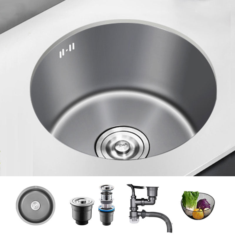 Modern Style Kitchen Sink Stainless Steel Round Shape Kitchen Sink