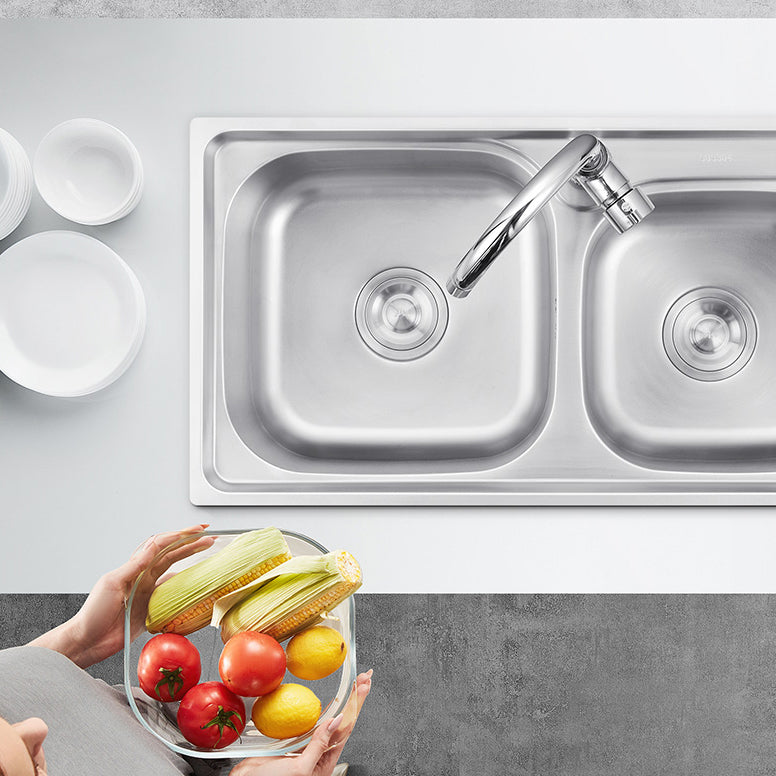 Contemporary Style Kitchen Sink Stainless Steel Kitchen Sink without Faucet