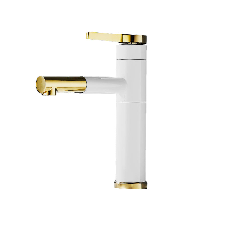 Lever Handle Faucet Glam Style Swivel Spout Faucet for Bathroom