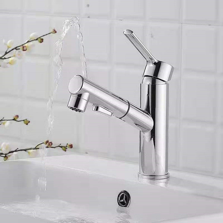 Contemporary Sink Faucet Pure Color Low Arc Vessel Sink Faucet for Bathroom