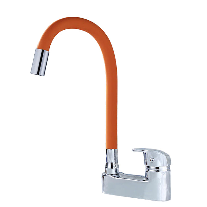 Modern Style Vessel Faucet Copper Single Handle High Arc Vessel Faucet