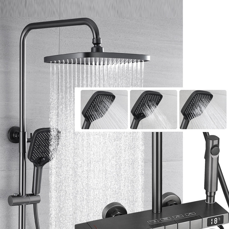 Modern Shower Trim Brass Adjustable Shower Head Wall Mounted Shower Head Combo