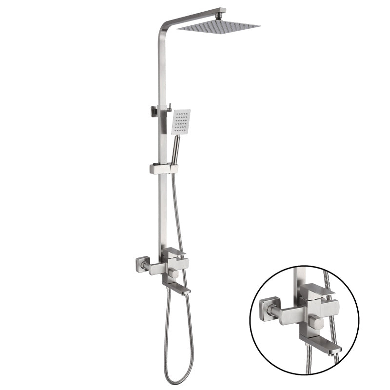 Modern Shower System Stainless Steel Temperature Control Wall Mounted Shower Set