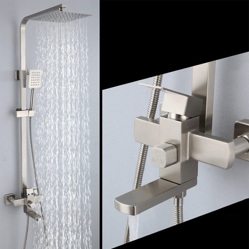 Modern Shower System Stainless Steel Temperature Control Wall Mounted Shower Set