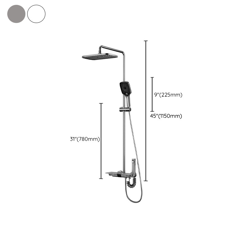 Modern Shower Trim Brass Temperature Control Adjustable Shower Head Shower Set