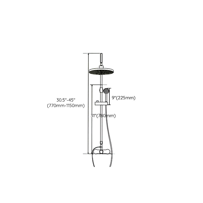 Modern Shower System Stainless Steel Adjustable Shower Head Shower Trim