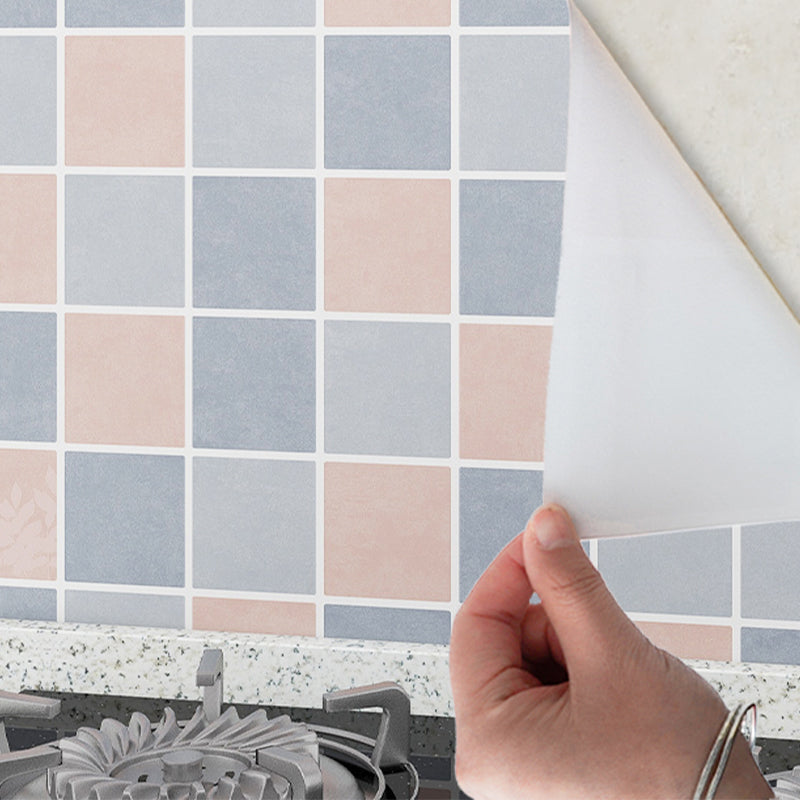 Modern Peel and Stick Tiles Plastic Mosaic Tile Peel & Stick Field Tile for Kitchen