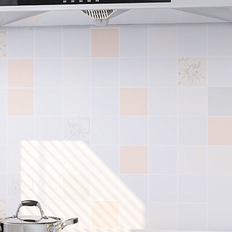 Modern Peel and Stick Tiles Plastic Mosaic Tile Peel & Stick Field Tile for Kitchen