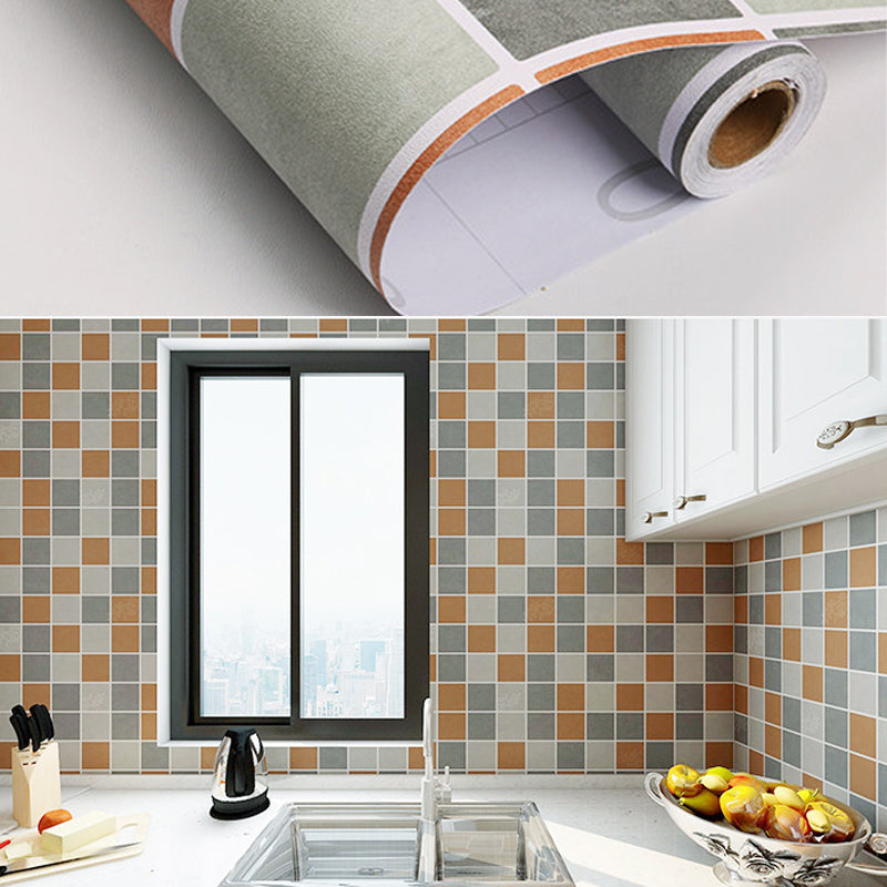 Modern Peel and Stick Tiles PVC Square Wallpaper for Kitchen and Bathroom Backsplash