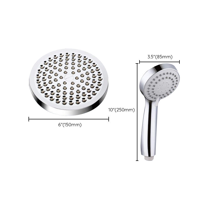 Modern Dual Shower Head Square High Arch Shower Head Combo in Silver