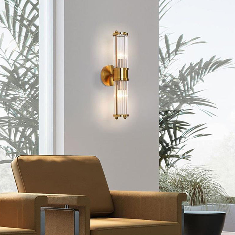 Modern Simple Golden Vanity Light Cylinder Shape Vanity Lamp for Shower Room