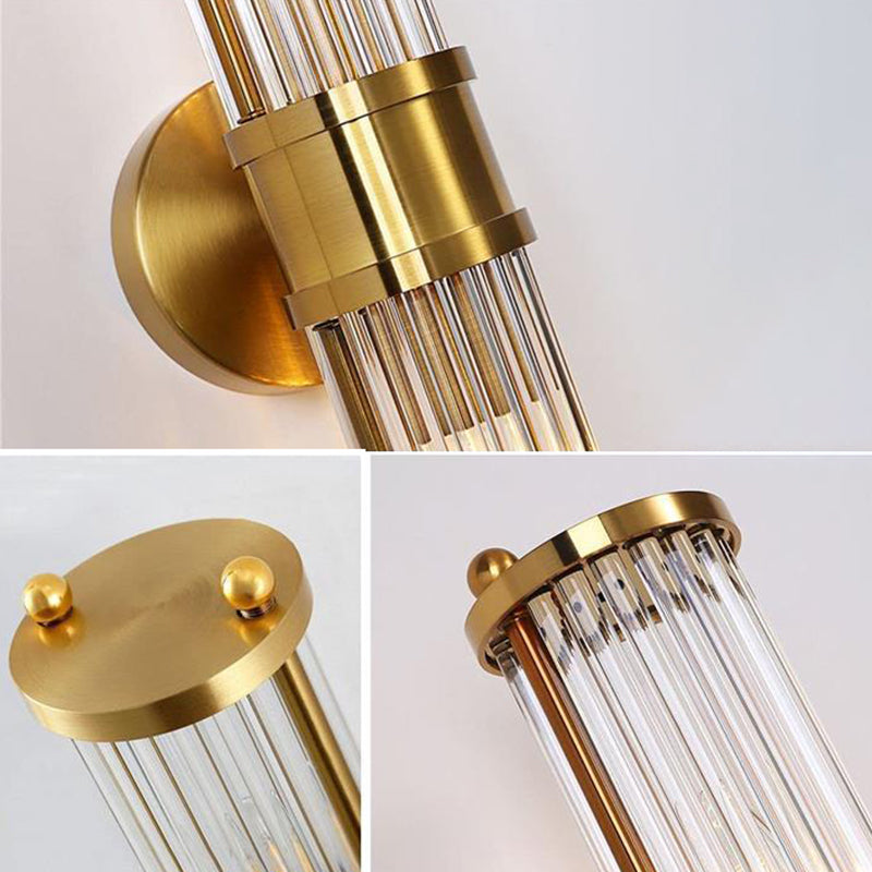 Modern Simple Golden Vanity Light Cylinder Shape Vanity Lamp for Shower Room