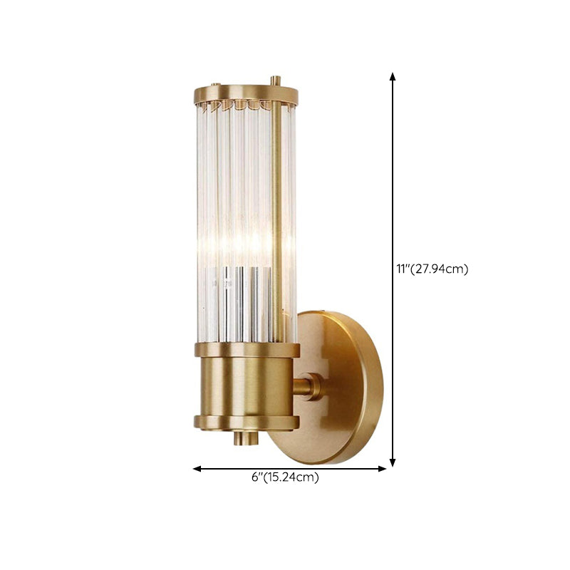 Modern Simple Golden Vanity Light Cylinder Shape Vanity Lamp for Shower Room