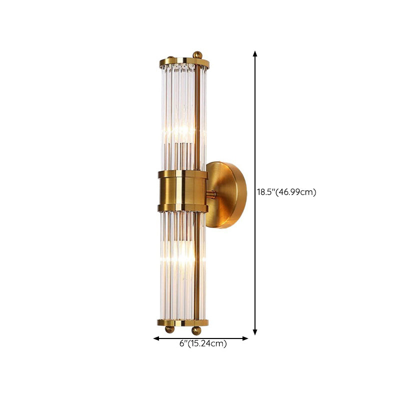 Modern Simple Golden Vanity Light Cylinder Shape Vanity Lamp for Shower Room