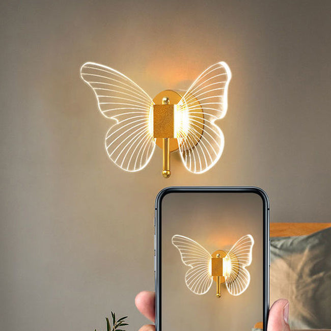 Modernism Butterfly Bath Vanity Lighting Metal Golden Vanity Lamp for Bathroom