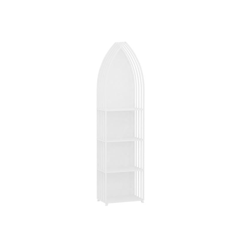 Standard Metal Bookshelf Contemporary Closed Back Bookcase with Shelves