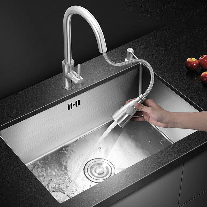 Rectangle Stainless Steel Sink Single Bowl Undermount Kitchen Sink